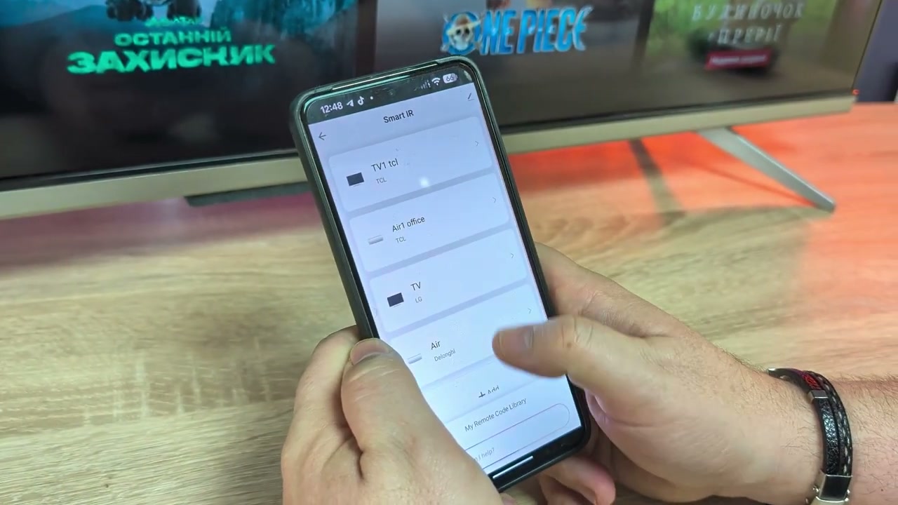 Список телевізорів і кондиціонерів у Tuya Smart IR