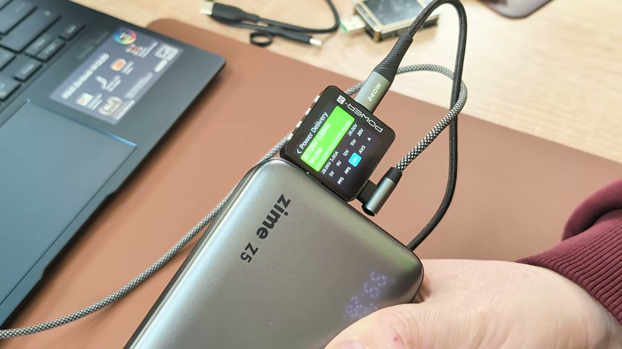 Тест USB-C ZIME Z5 на потужності понад 140 Вт